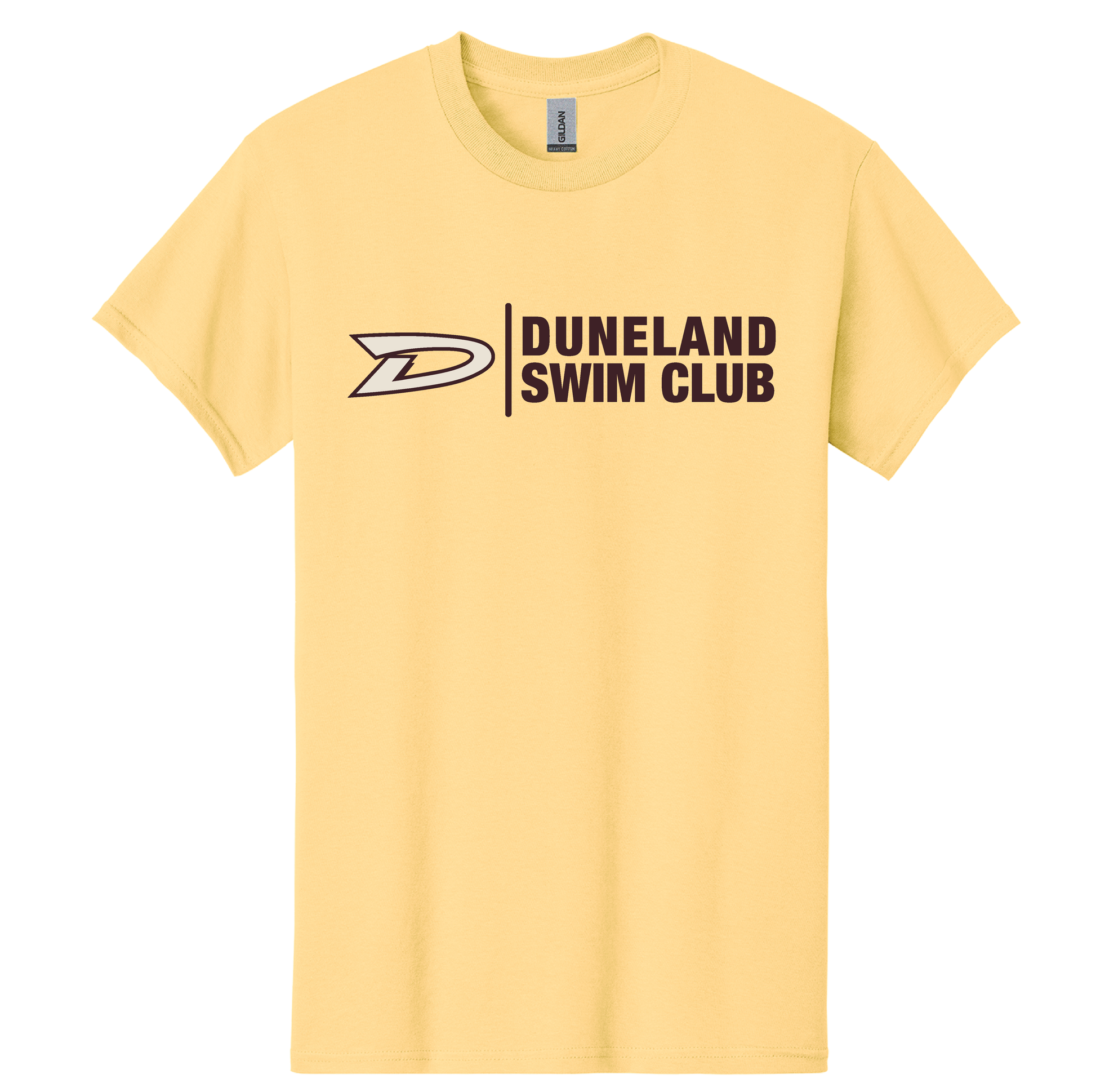 Duneland Swim Club T-shirt - Yellow Haze - Nottingham Embroidery