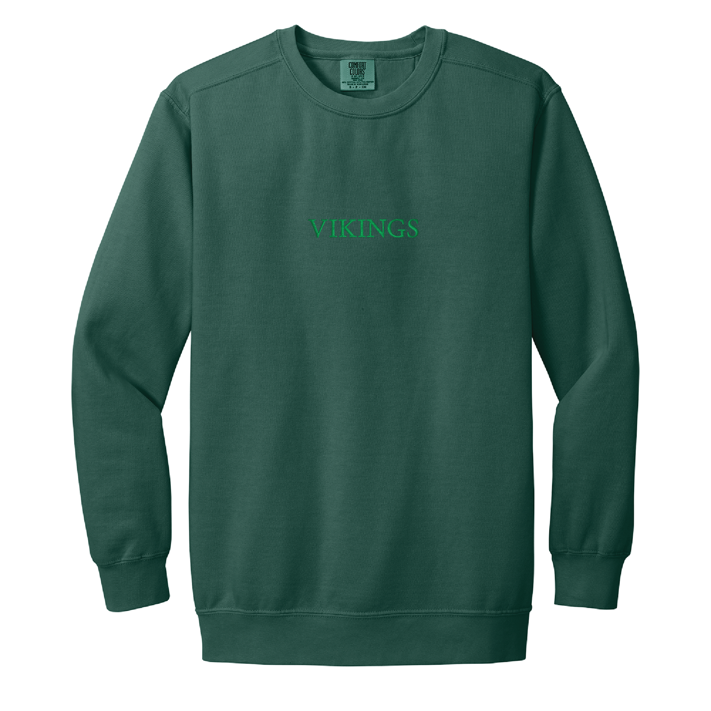 Valparaiso | Embroidered Block VIKINGS Crewneck - Nottingham Embroidery