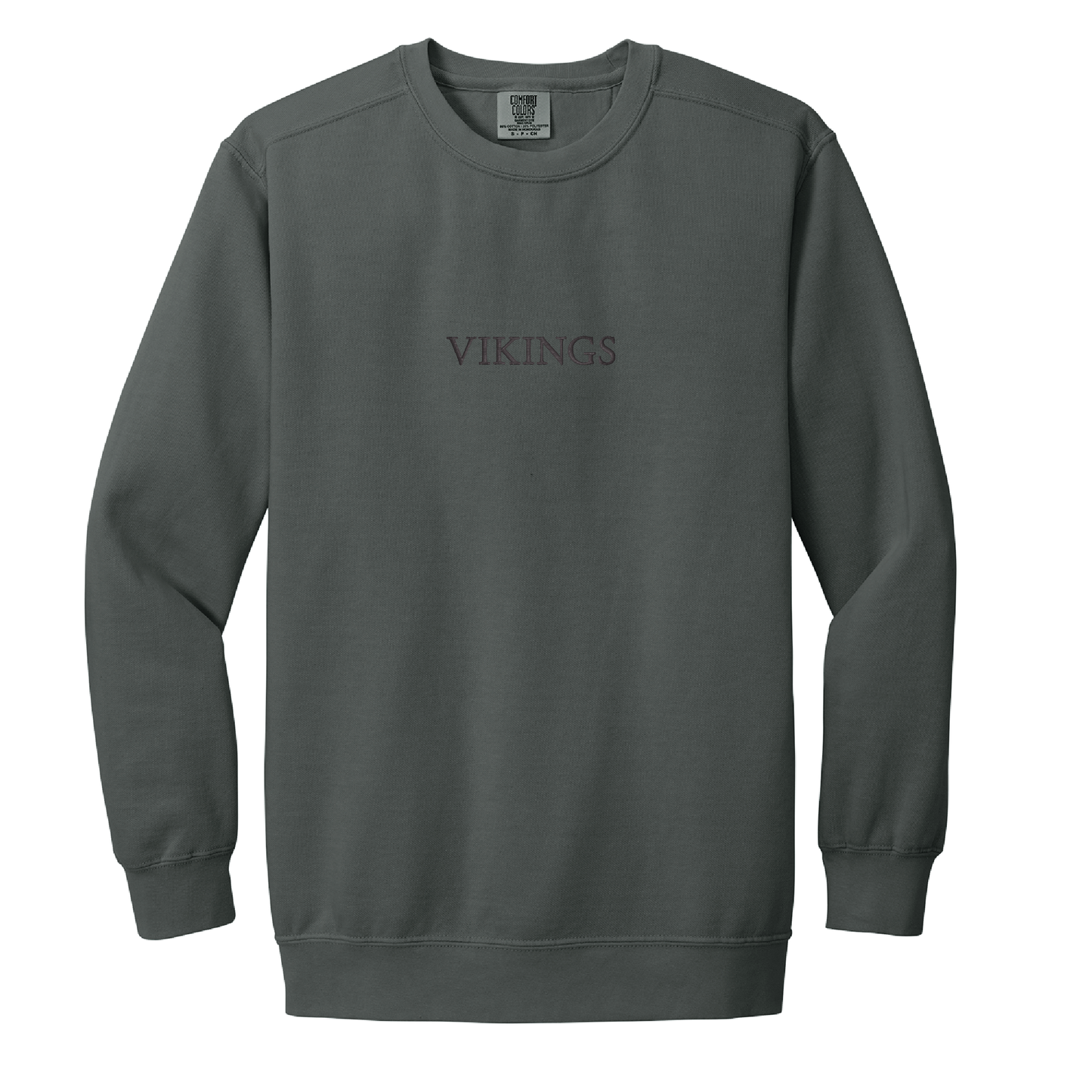 Valparaiso | Embroidered Block VIKINGS Crewneck - Nottingham Embroidery