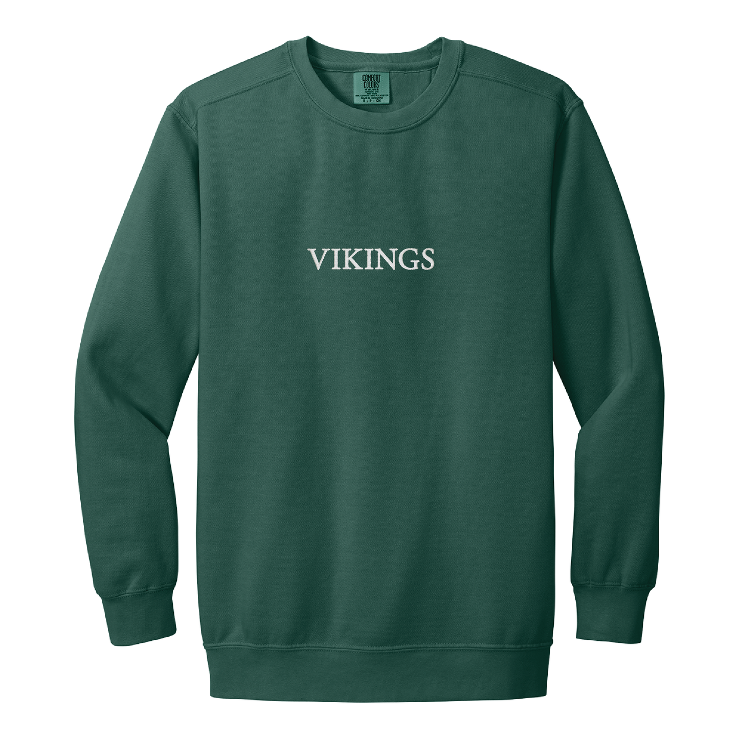 Valparaiso | Embroidered Block VIKINGS Crewneck - Nottingham Embroidery