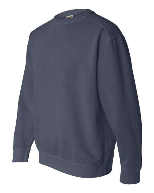 "mama" Script Denim Blue Crewneck Sweatshirt - Nottingham Embroidery