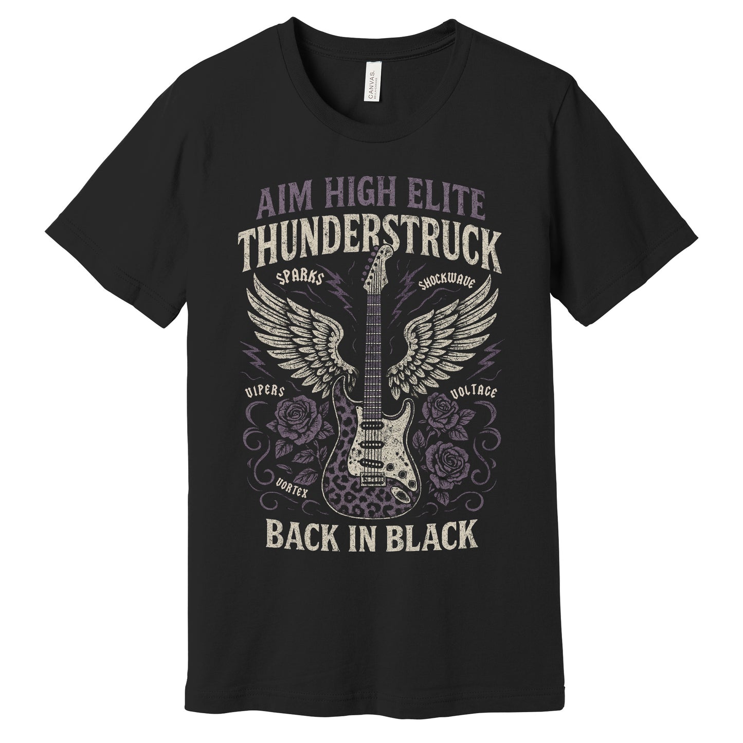 Aim High Elite: Thunderstruck Back in Black Tee