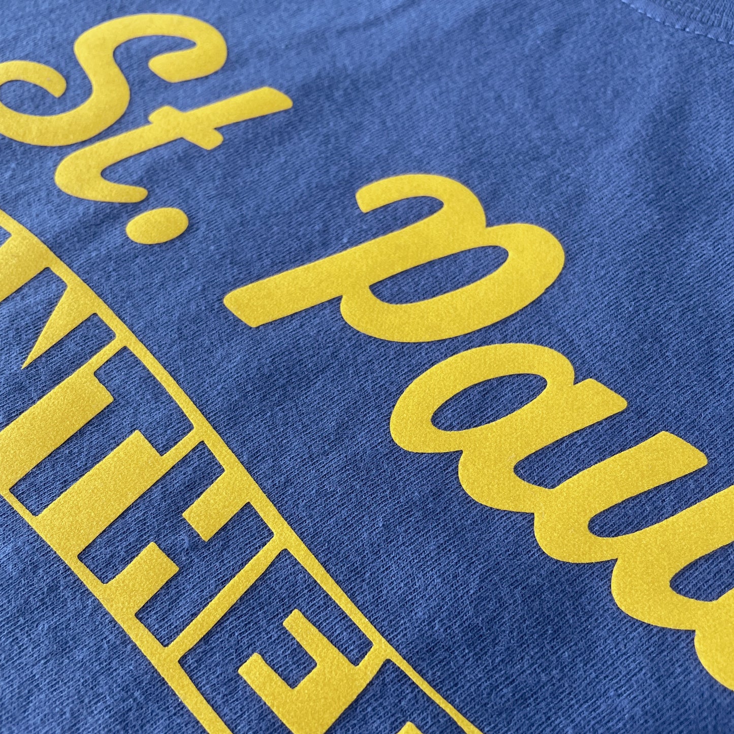 Saint Paul Panthers: Soft Flock Varsity Crewneck