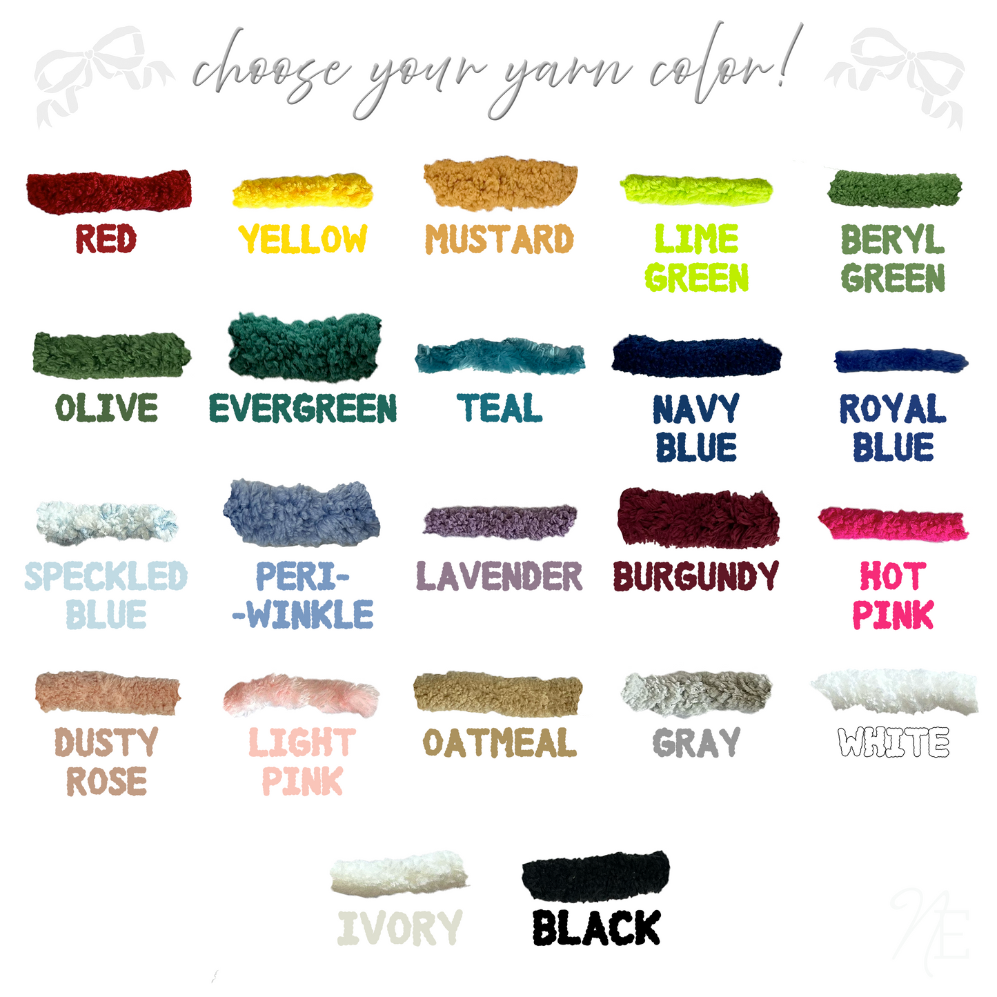 embroidered yarn chenille crewneck sweatshirt colors