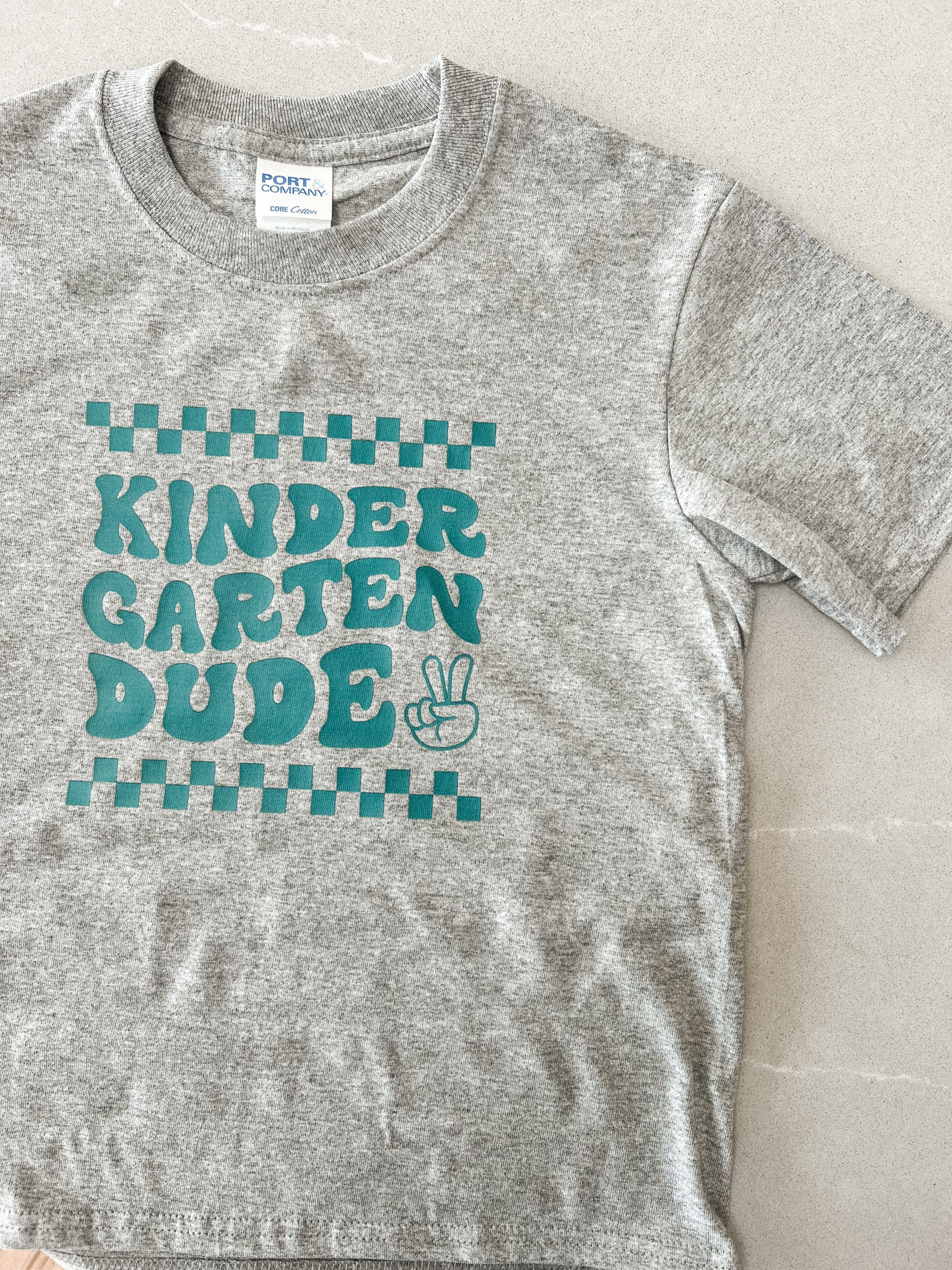 Kindergarten Dude Boy Shirt - Nottingham Embroidery