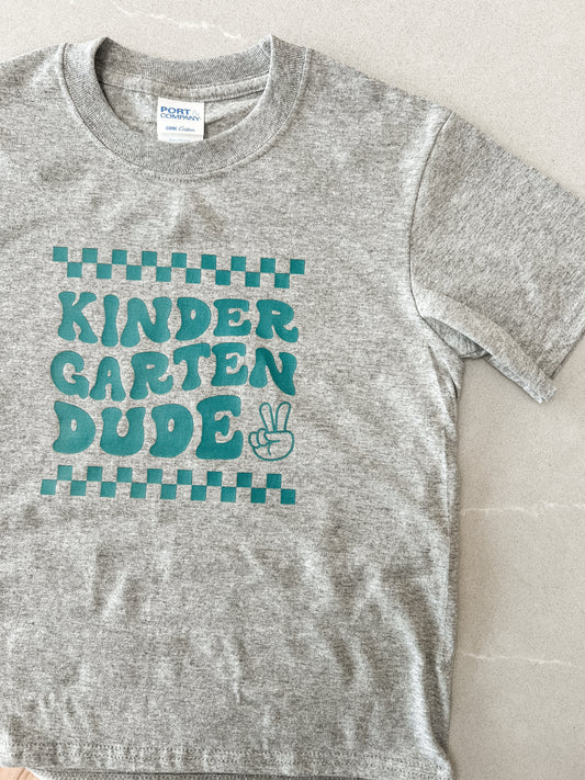 Kindergarten Dude Boy Shirt - Nottingham Embroidery
