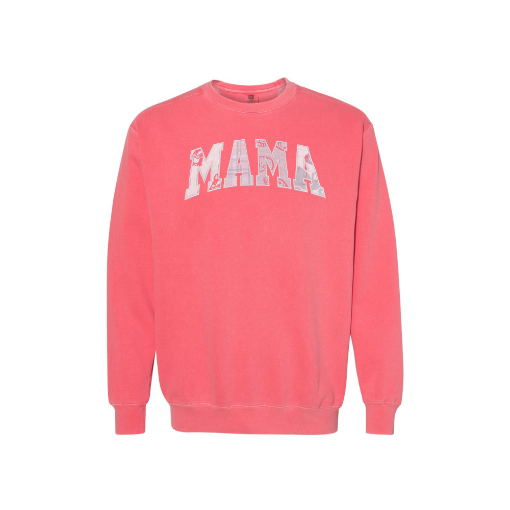 MOM + MAMA Baby Fabric Appliqué Crewneck Sweatshirt - Nottingham Embroidery