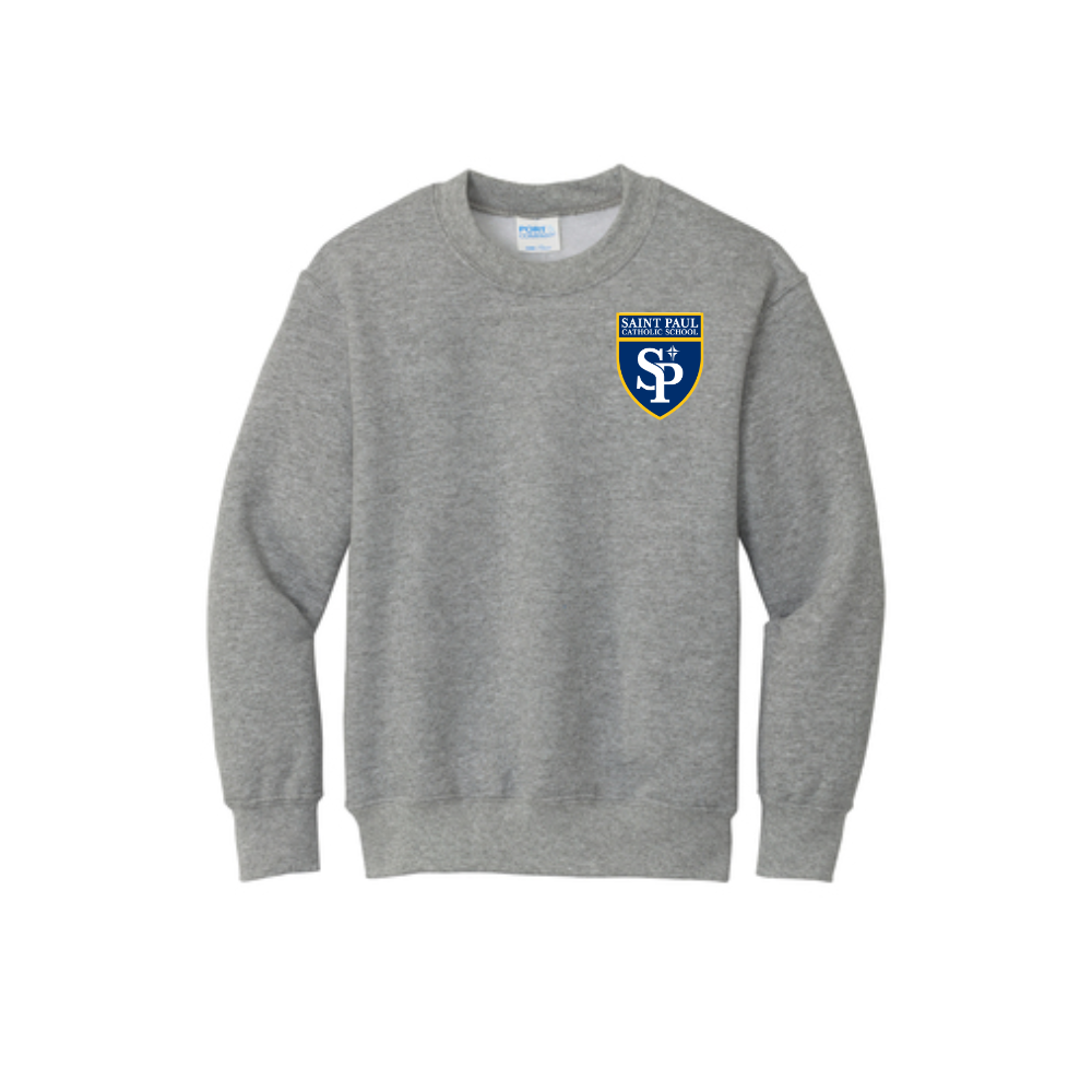 Saint Paul Panthers | Port & Company® Youth Core Fleece Crewneck Sweatshirt - Nottingham Embroidery