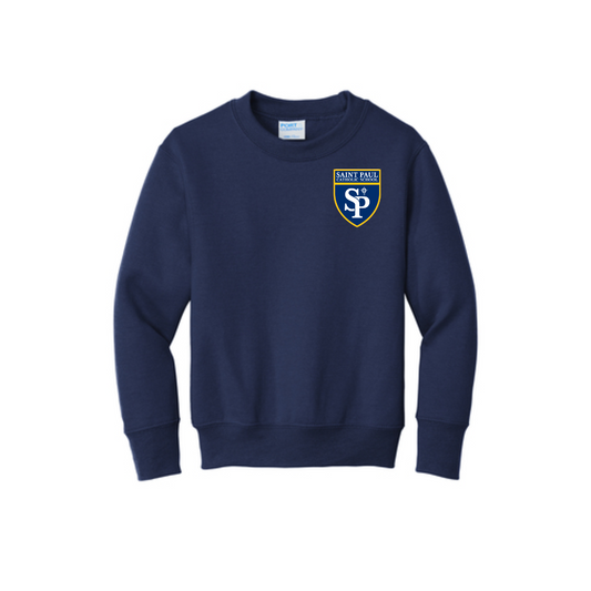 Saint Paul Panthers |  Port & Company® Youth Core Fleece Crewneck Sweatshirt - Nottingham Embroidery