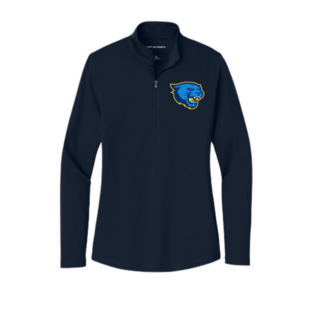 Saint Paul Panthers | Port Authority® Ladies Dry Zone® UV Micro-Mesh 1/4-Zip - Nottingham Embroidery