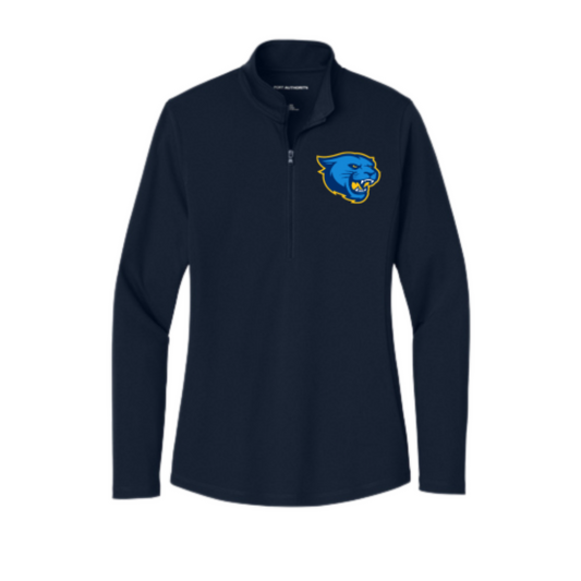 Saint Paul Panthers |  Port Authority® Ladies Dry Zone® UV Micro-Mesh 1/4-Zip - Nottingham Embroidery