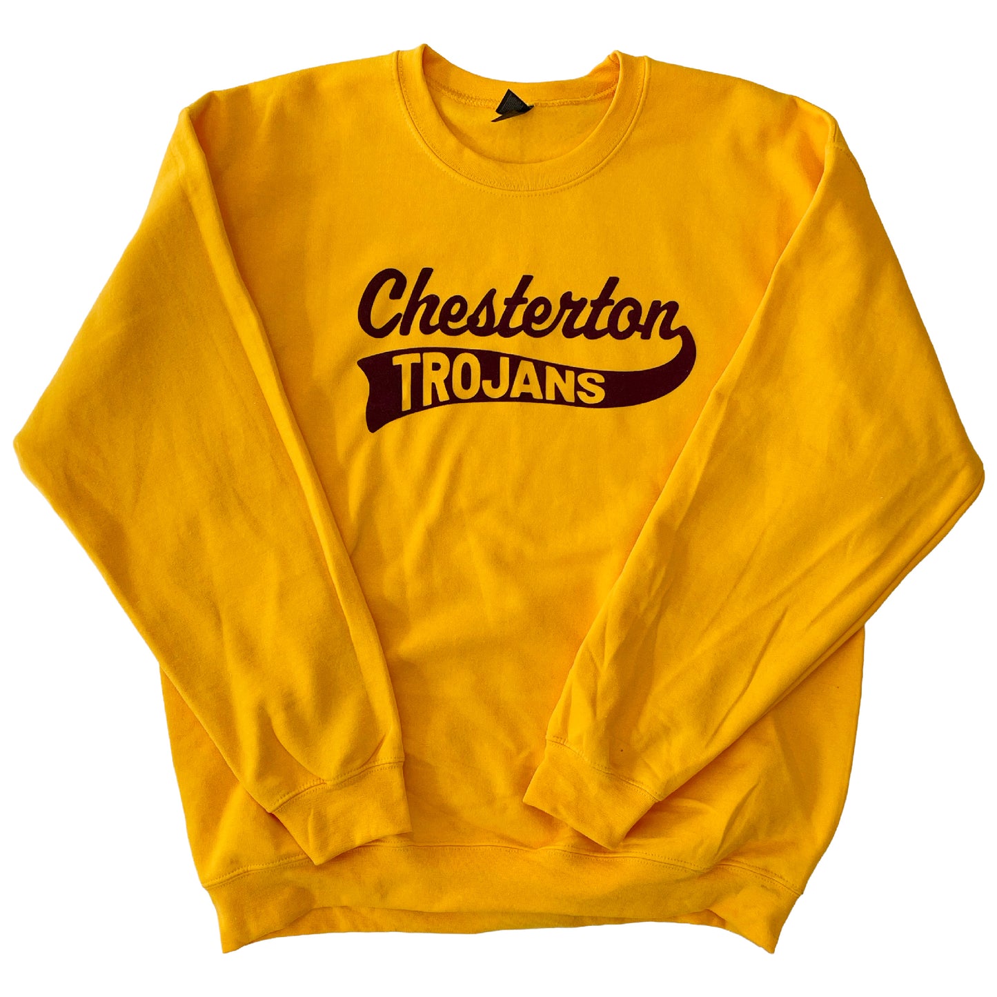 Chesterton Trojans: Soft Flock Varsity Crewneck