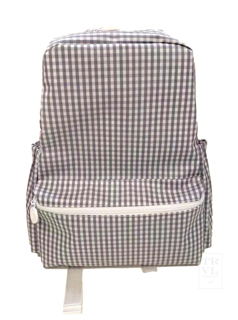 Custom Gingham TRVL Backpacker - Nottingham Embroidery