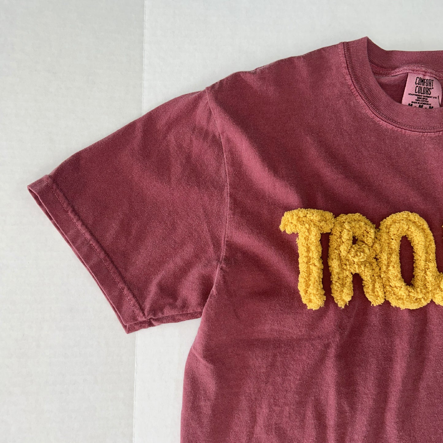 Chesterton Trojans: Chenillé Tee | Embroidered Yarn T-Shirt
