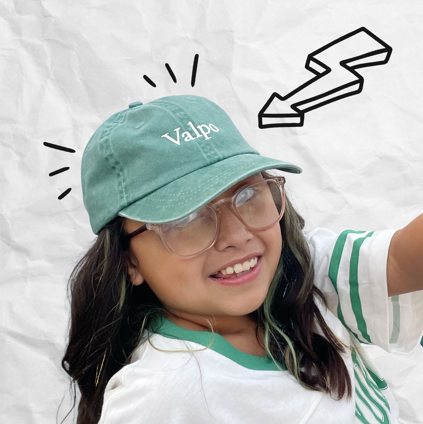 Valparaiso Vikings: Simple Washed Hat