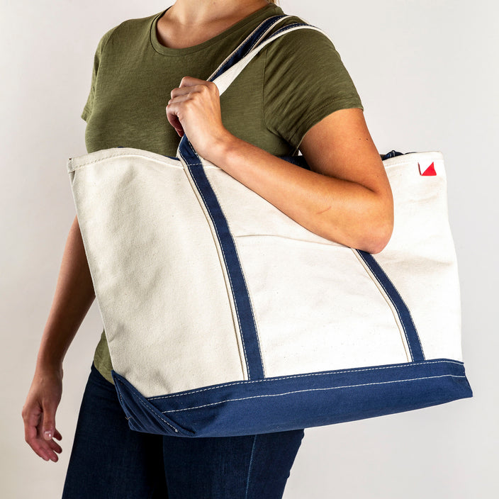 Custom Boat Tote: "Thanks for bringing our vision to life!" - Nottingham Embroidery