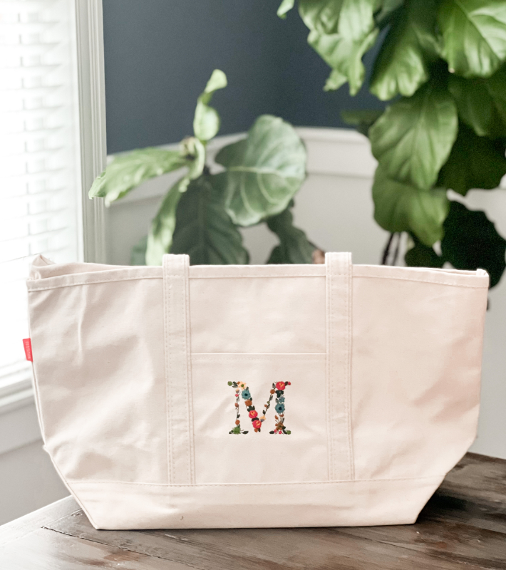 Embroidered Canvas Custom tote bags