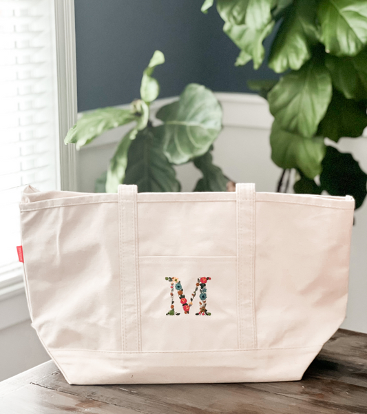 Custom Boat Tote: "Thanks for bringing our vision to life!" - Nottingham Embroidery