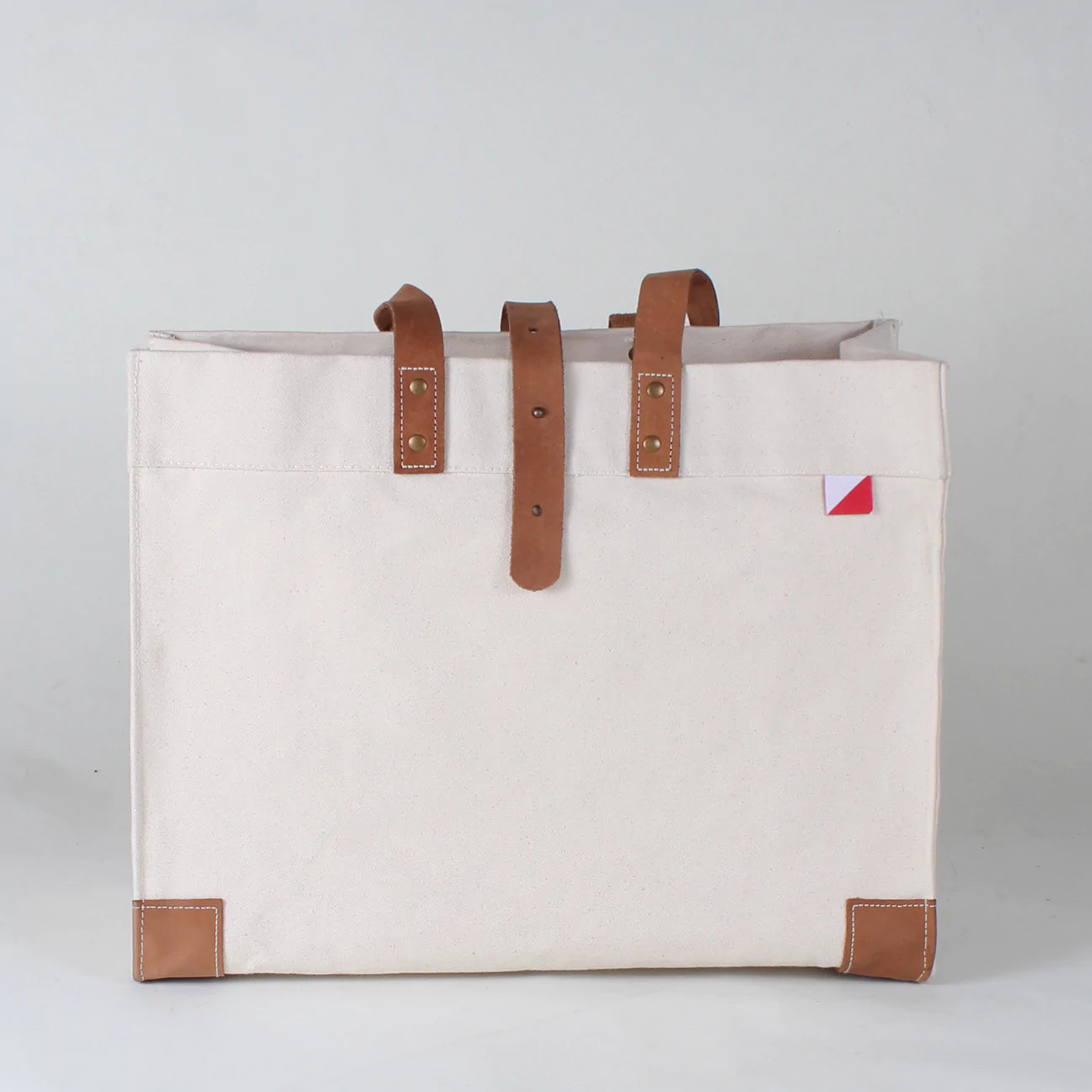 Leather Strap Tote Bag "Perfect size for what I needed!" - Nottingham Embroidery