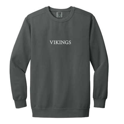 Valparaiso | Embroidered Block VIKINGS Crewneck