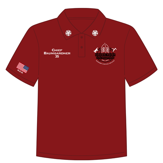 CPFD Patriotic Red Polo