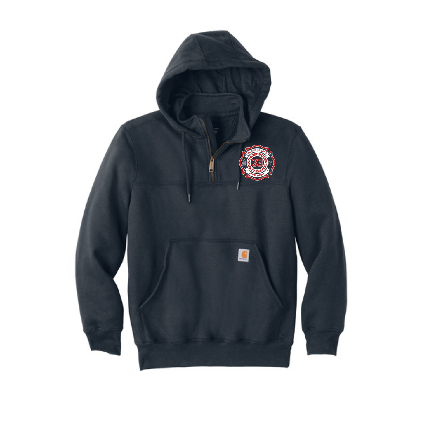 BHFD Carhartt® Rain Defender® Paxton Heavyweight Hooded Zip Mock Sweatshirt
