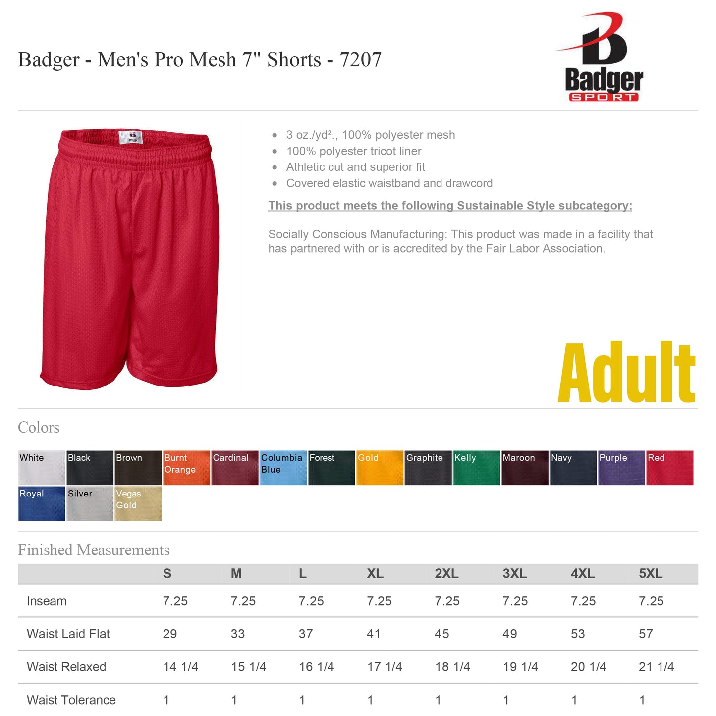 St. Paul Uniform: Mesh Shorts