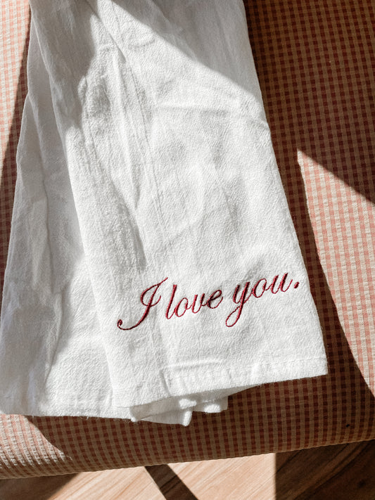 Valentine's Day | I Love You Tea Towel