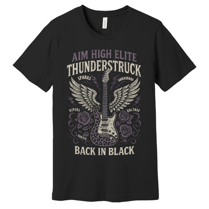 Aim High Elite: Thunderstruck Back in Black Tee