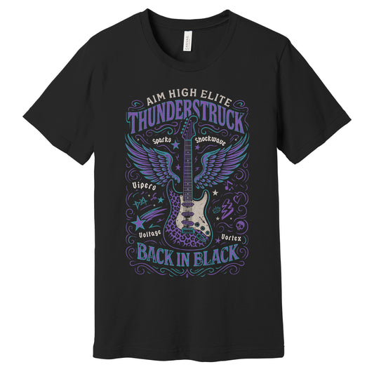 Aim High Elite: Thunderstruck Back in Black Tee