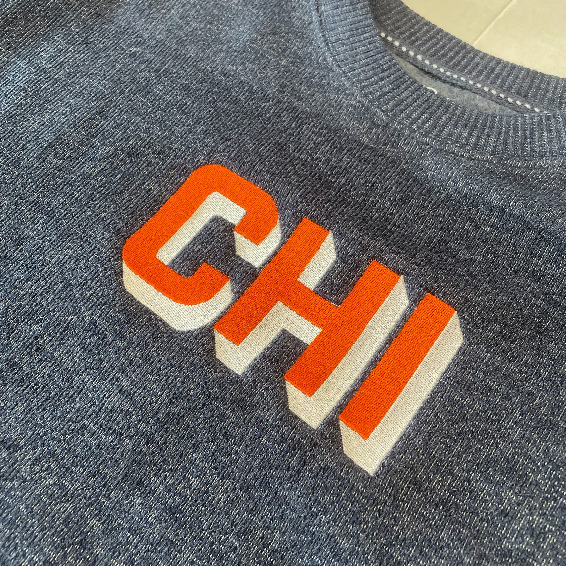 chicago bears embroidery sweater