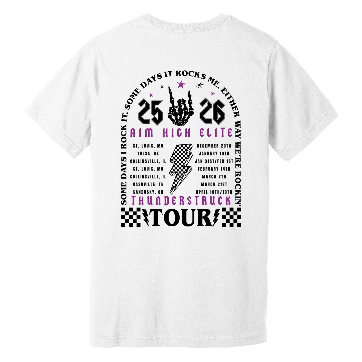 Aim High Elite: Thunderstruck Tour Shirt