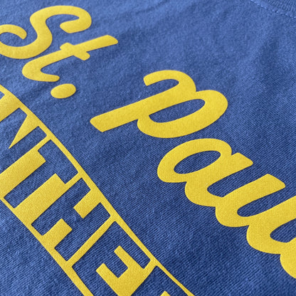 Saint Paul Panthers: Soft Flock Varsity Crewneck