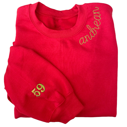Andrean High School: Chain Stitched Collar Crewneck