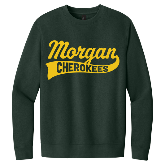 Morgan Cherokees: Soft Flock Varsity Crewneck