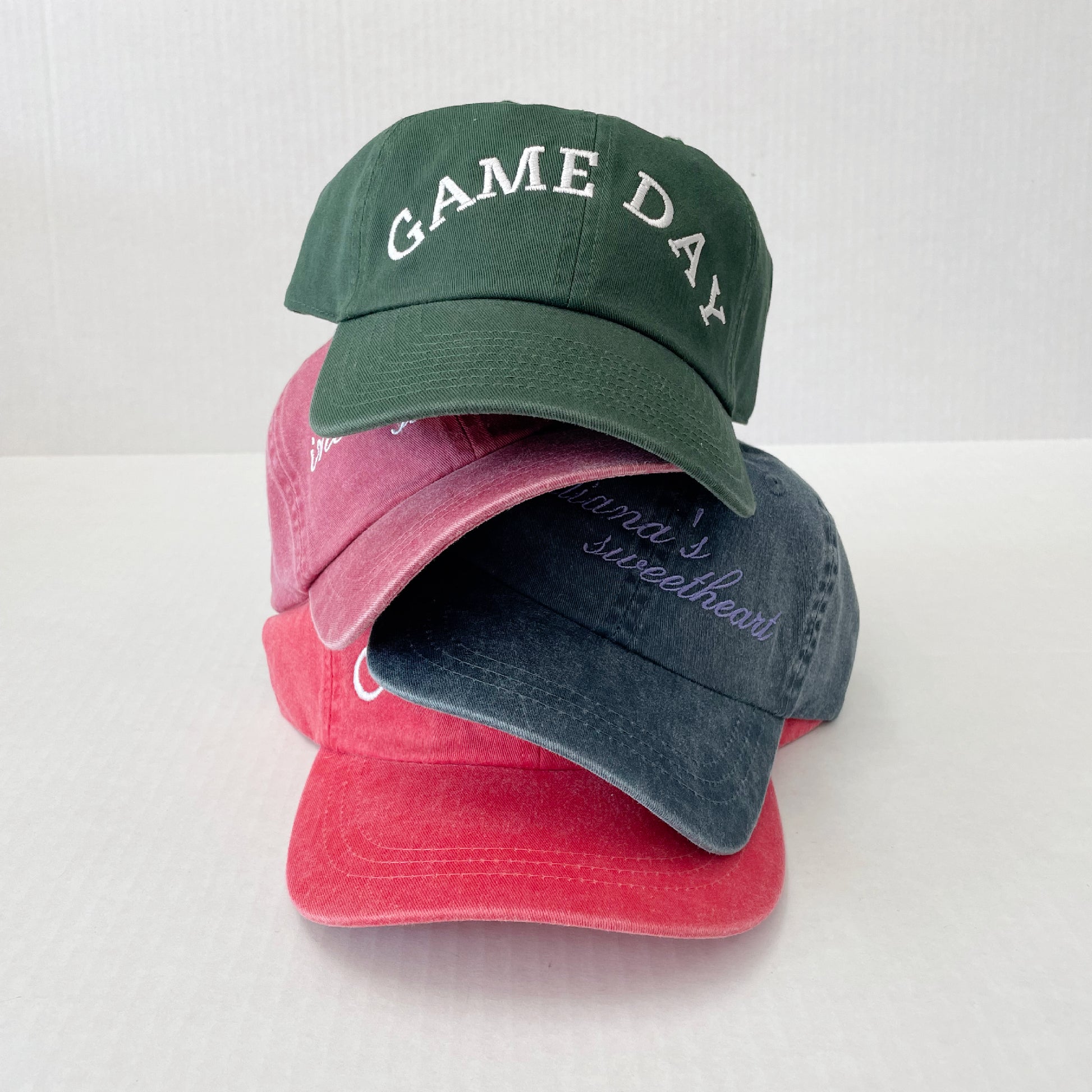 game day embroidery hats