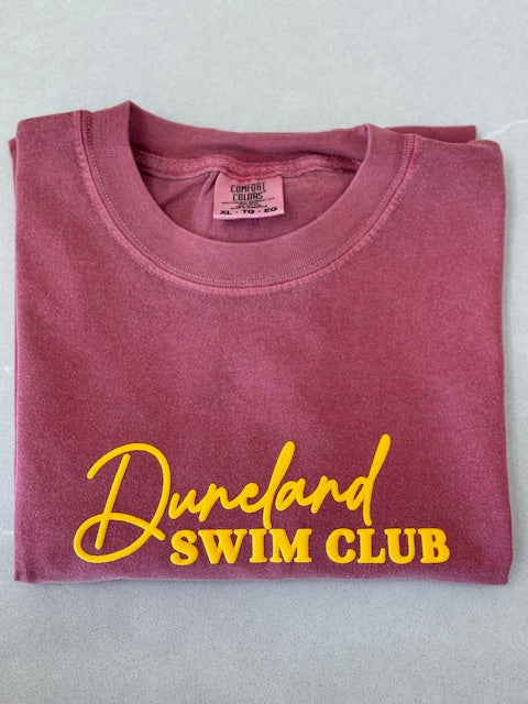 Duneland Swim Club | Puff Comfort Colors® T-Shirt - Nottingham Embroidery
