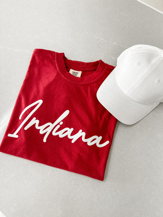 Indiana | Puff Comfort Colors® T-Shirt - Nottingham Embroidery