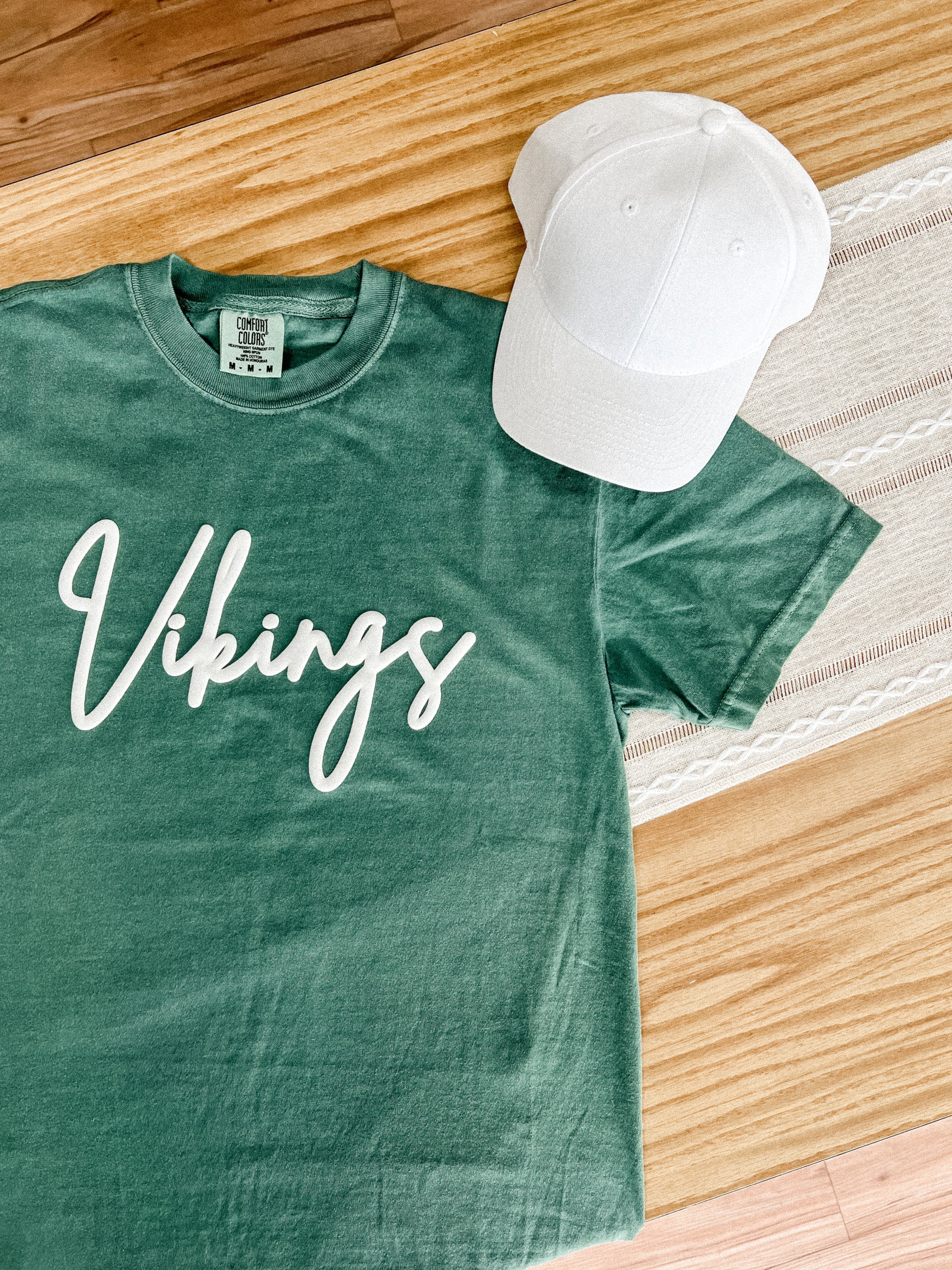 Valparaiso Vikings | Puff Comfort Colors® T- Shirt - Nottingham Embroidery