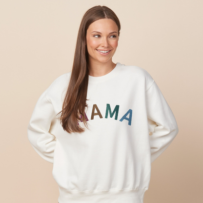 MAMA Muted Color Block Crewneck