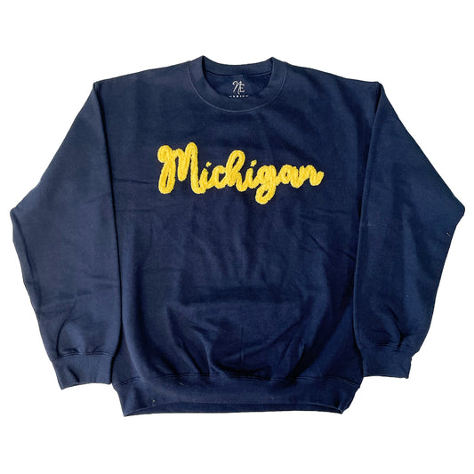 michigan football embroidery sweatshirt
