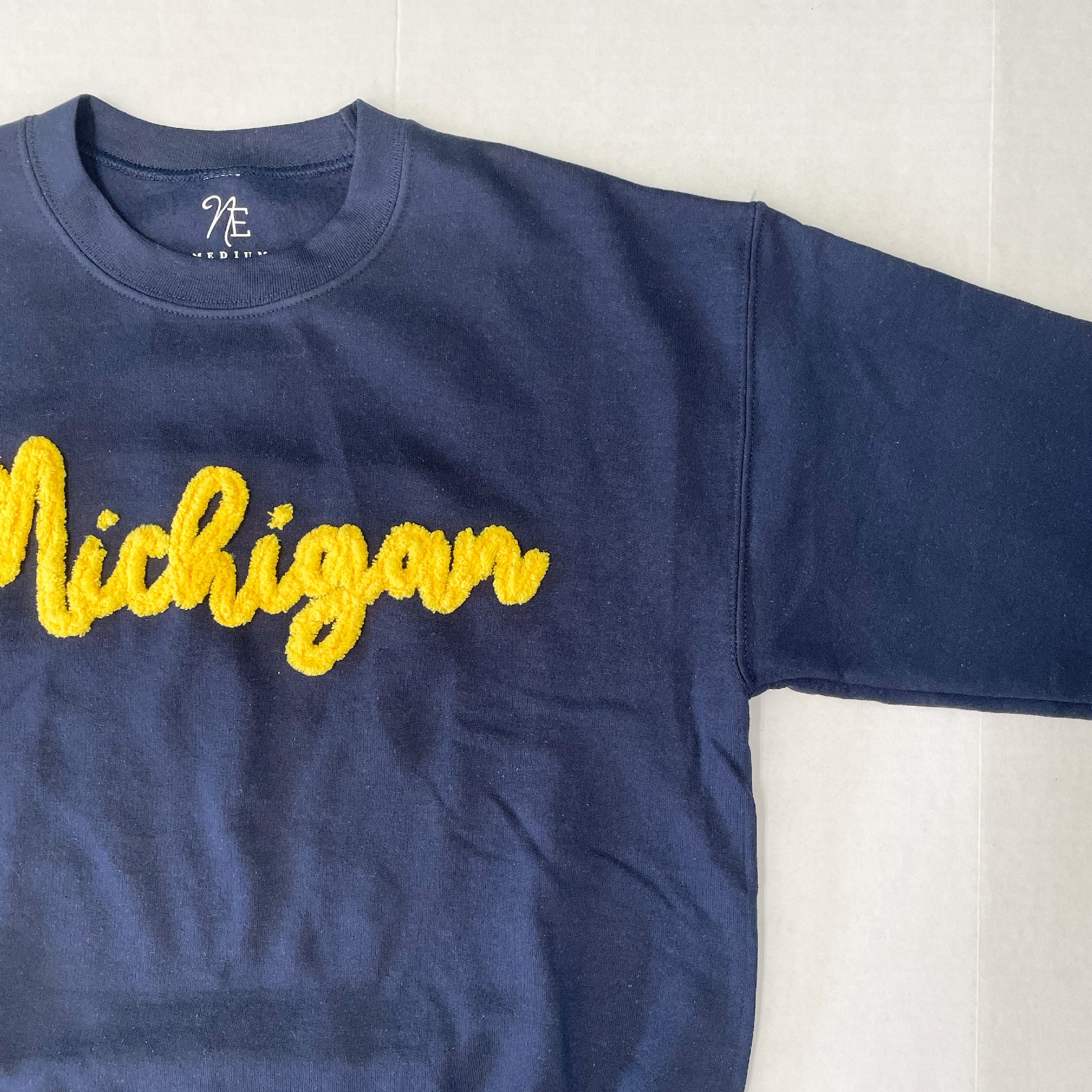 michigan football embroidery sweatshirt
