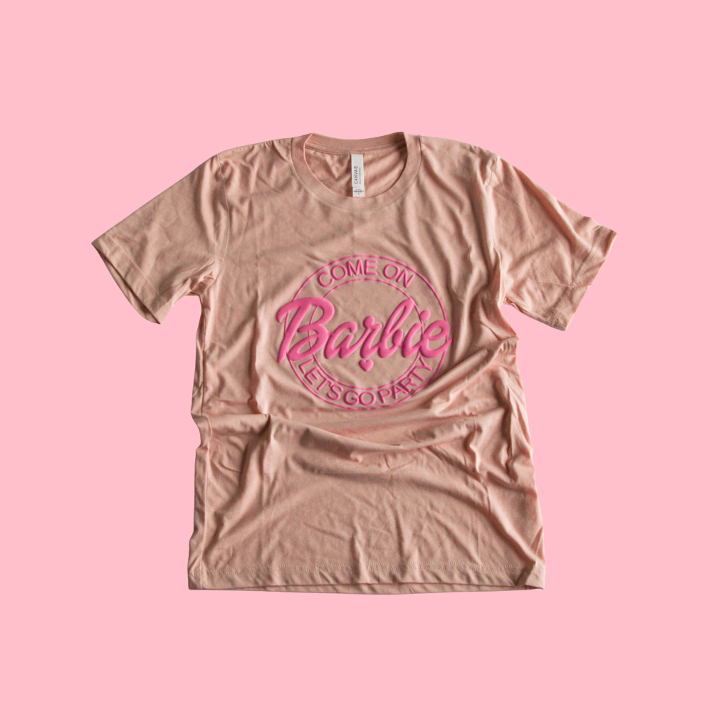 Barbie Girl Jersey Tee Shirt - Nottingham Embroidery