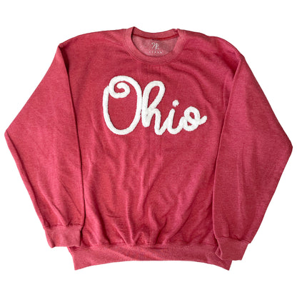 ohio football yarn sweatshirt