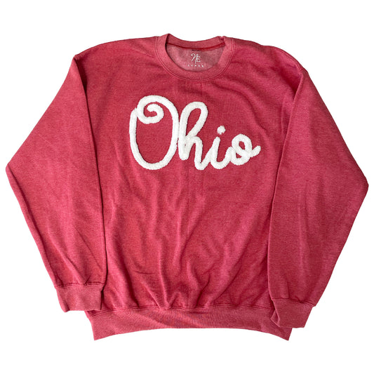 ohio football yarn sweatshirt