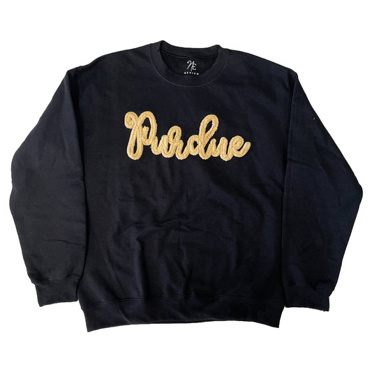 purdue football hockey yarn embroidery sweatshirt