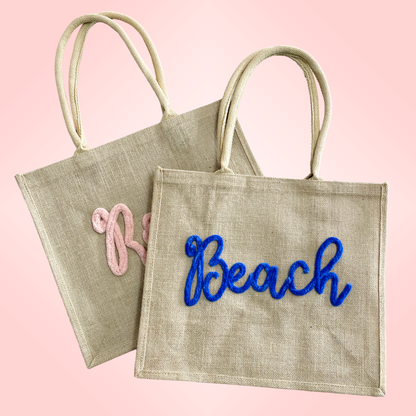 Summer Vacation: Chenillé Jute Tote