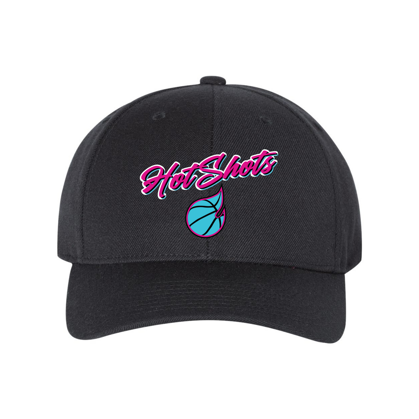 Hot Shots | Curved Bill-Adjustable Hat- Embroidered