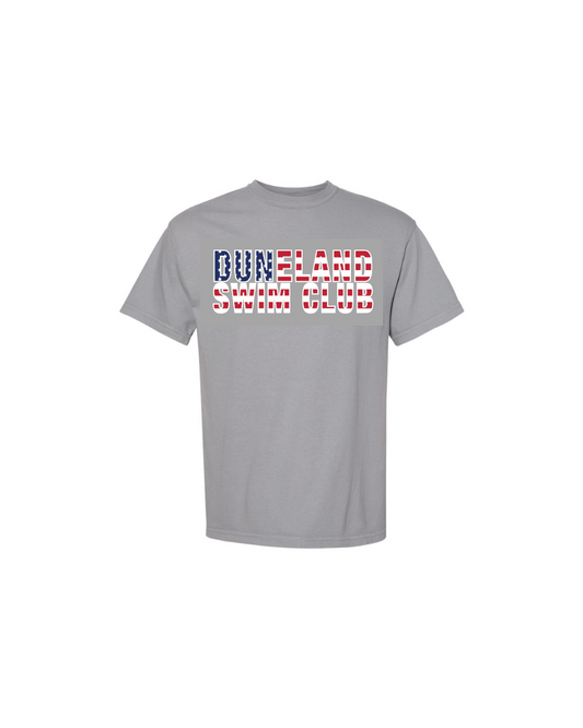 Duneland Swim Club Patriotic Adult T-Shirt