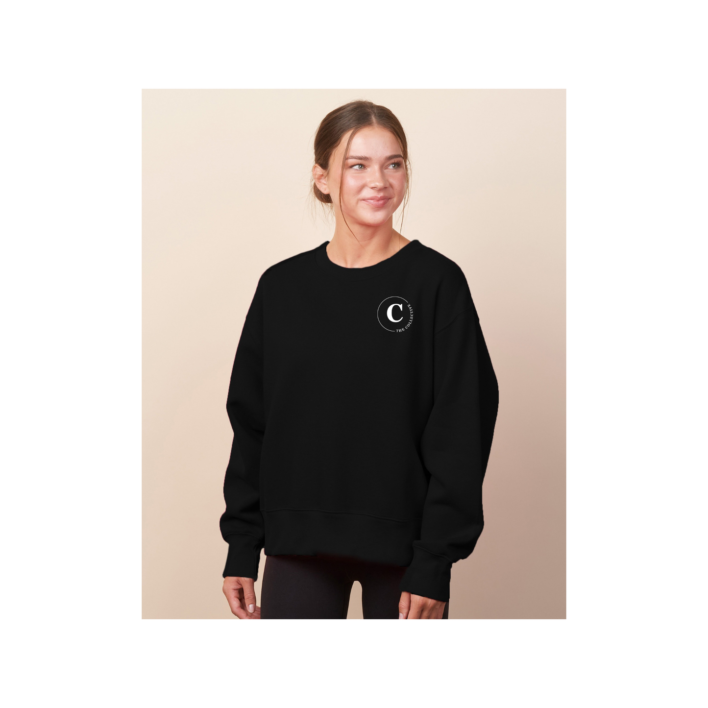 The Collective: Heat Pressed Womens Boxy Crewneck Sweatshirt